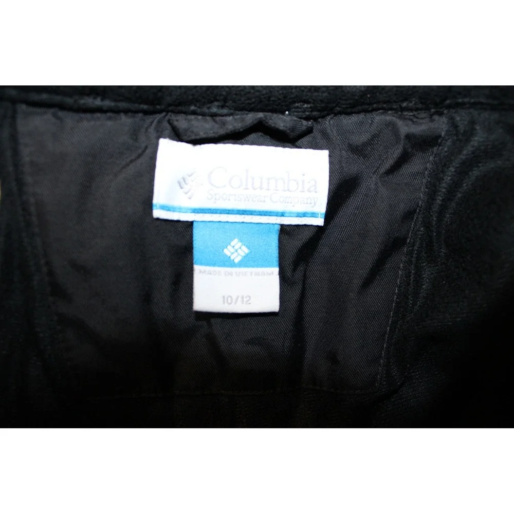 Columbia Girls' Youth Crushed Out Snow Pants size 10/12 Black Ski Snoboard